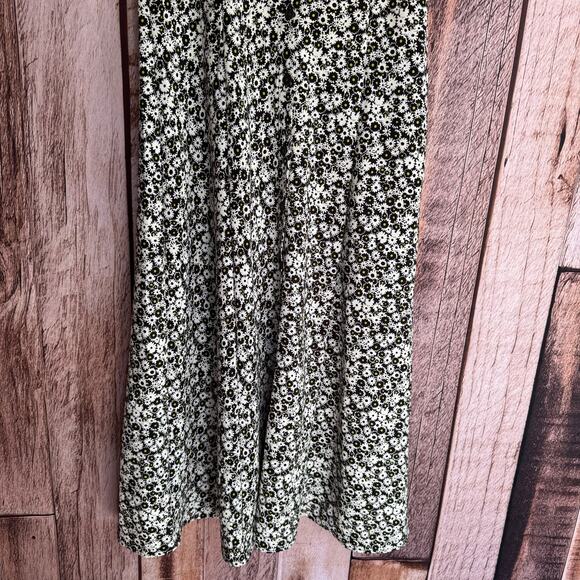 Levi’s Dress Daisy Floral Small Midi Summer Spring Full Buttons Black and White - Picture 4 of 9